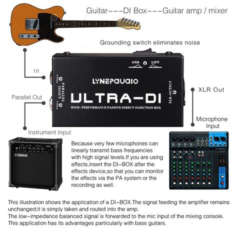 electric guitar into di box|active di box for guitar.